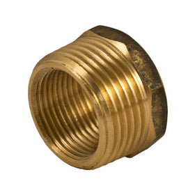 20 x 15mm Brass Threaded Hex Reducing Bush
