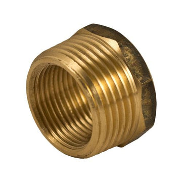 20 x 15mm Brass Threaded Hex Reducing Bush